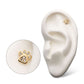 14Kt Yellow Gold Threadless with Dog Paw Clear CZ Top