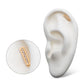 14Kt Yellow Gold Threadless with Prong Set CZ 7-Cluster Bar Top