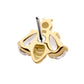 14Kt Yellow Gold Threadless with 4-Prong Set CZ Bee Top