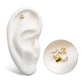 14Kt Yellow Gold Threadless with 4-Prong Set CZ Bee Top