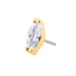 14Kt Gold Threadless Prong Set Marquise Gem Top