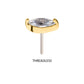 14Kt Gold Threadless Prong Set Marquise Gem Top