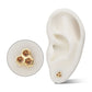 14Kt Yellow Gold Threadless Bezel Gem Triple Honeycomb Top