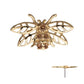 14Kt Yellow Gold Threadless Prong Set Gem Hollow Cut Bee Top