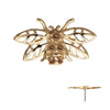 14Kt Yellow Gold Threadless Prong Set Gem Hollow Cut Bee Top