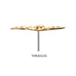 14Kt Yellow Gold Threadless Prong Set Gem Hollow Cut Bee Top