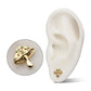 14Kt Yellow Gold Threadless Prong Set Emerald Gem Mystic Mushroom Top