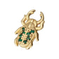 14Kt Yellow Gold Threadless Paved Gem Bettle Guardian Top