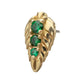 14Kt Yellow Gold Threadless Prong Set Emerald Gem Grove Leaf Top