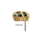 14Kt Yellow Gold Threadless Serpent Wrapped on Teardrop Emerald Top