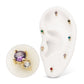 14Kt Yellow Gold Threadless Double Round Prong Set Multi-Gem Top