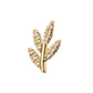 14Kt Yellow Gold Threadless "Golden Flora" Paved Gem Top