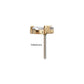 14Kt Yellow Gold Threadless Dual CZ Gem Harmony Top