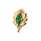 14KT Yellow Gold Threadless Low Profile 4-Prong Marquise Gem "Emerald Vine" Top
