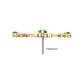 14KT Yellow Gold Threadless Low Profile Prong Set Gem "Emerald Crown" Top