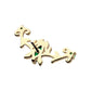 14KT Yellow Gold Threadless Low Profile Prong Set Gem "Emerald Crown" Top