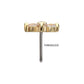 14Kt Yellow Gold Threadless Low Profile 5-Petal Prong Set Gem Flower Top