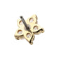 14Kt Yellow Gold Threadless Low Profile 5-Petal Prong Set Gem Flower Top