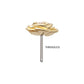 14Kt Yellow Gold Threadless Low Profile 3-Prong Gem "Rosebud Bloom" Top