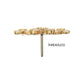 14Kt Yellow Gold Threadless 7-Prong Gem Cluster Tri-Flower Top