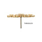 14Kt Yellow Gold Threadless 6-Prong Gem Cluster Tri-Flower Top