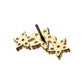 14Kt Yellow Gold Threadless 6-Prong Gem Cluster Tri-Flower Top