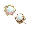 14kt Yellow Gold Threadless Crown Set Opal Top