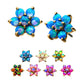 14kt Yellow Gold Threadless 7-Synthetic Opal Top