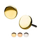 14Kt Gold Threadless Disk Top