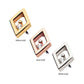 14kt Gold Threadless Rhombus Top with Prong Set Clear CZ