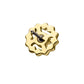 14Kt Gold Threadless Bezel Set Gem Flower Top