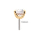 14Kt Yellow Gold Threadless with Prong Set Round CZ Top
