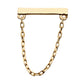 14Kt Yellow Gold Threadless Bar Top with Dangling Chain