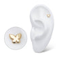 14Kt Yellow Gold Threadless Beaded Edge Butterfly Top