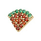 14Kt Yellow Gold Threadless Watermelon Slice Top