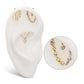 14Kt Yellow Gold Threadless Hidden Helix Curved Bar Top with Bezel Set Round Gem Dangle