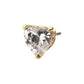 14Kt Yellow Gold Threadless 3-Prong "Icon Heart" CZ Gem Top