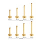 14Kt-Gold Threadless Labret with 3mm Flat Base