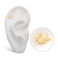 14kt Yellow Gold Threadless Pot Leaf Top