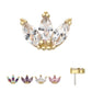 14Kt Yellow Gold Threadless Beaded Edge Marquise Fan Gem Cluster Top