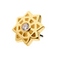 14kt Yellow Gold Threadless Bezel Set Gem/Opal Mandala Flower Top