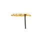 14Kt Yellow Gold Threadless Beaded Edge Teardrop Top