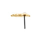 14Kt Yellow Gold Threadless Bezel Set Gem/Opal Beaded Edge Teardrop Top