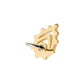 14Kt Yellow Gold Threadless Bezel Set Gem/Opal Beaded Edge Teardrop Top
