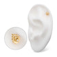 14Kt Yellow Gold Threadless Bezel Set Gem/Opal Beaded Edge Teardrop Top