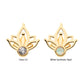 14Kt Yellow Gold Threadless Bezel Set Gem/Opal Petal Top