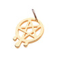 14Kt Yellow Gold Threadless Dripping Pentagram Top