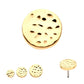 14Kt Yellow Gold Threadless Hammered Disk Top