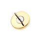 14Kt Yellow Gold Threadless Hammered Disk Top