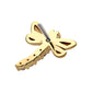14Kt Gold Threadless Dragonfly Top with 6-Cluster Prong Set Gem